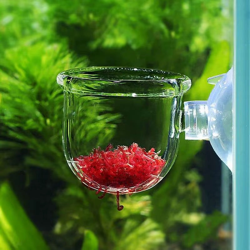 Aquarium Decoration Plant Cup Pot Acrylic Aquatic Plant Cup with Suction Holder Planting Cylinder Cup Aquarium Accessories