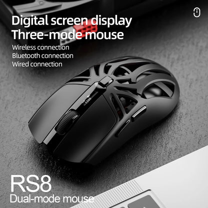 SMAILWOLF RS8  1000Hz Bluetooth mouse, 10000dpi, three-mode connection, lightweight macro gaming mouse notebook computer